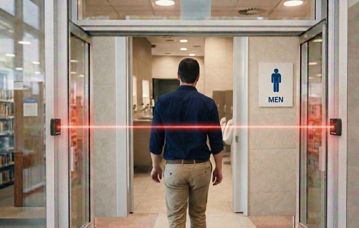 SensMax S1 vezeték nélküli személyszámláló mosdókhoz és WC-helyiségekhez
